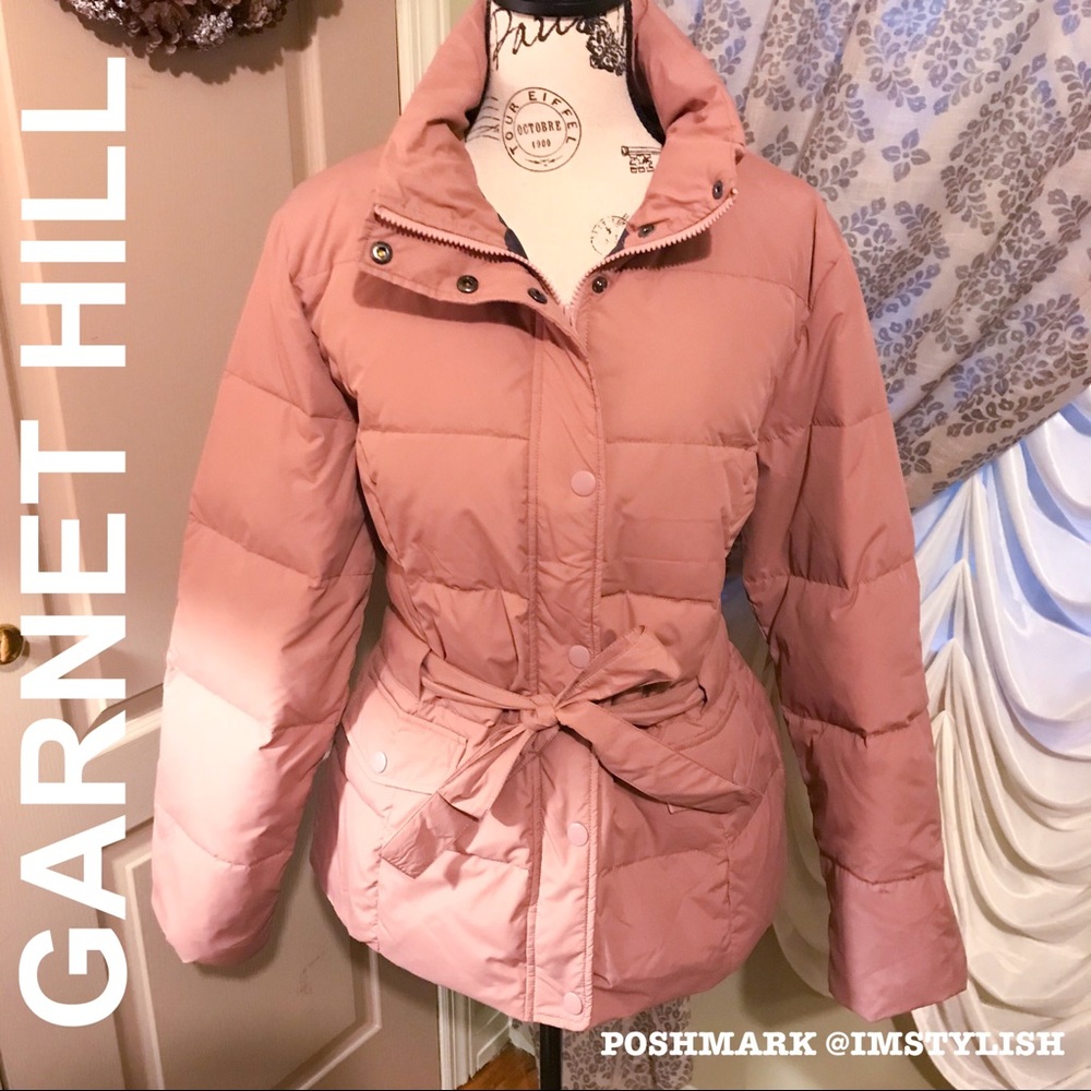 🆕 SALE! Garnet Hill Belted Down Jacket Puffer